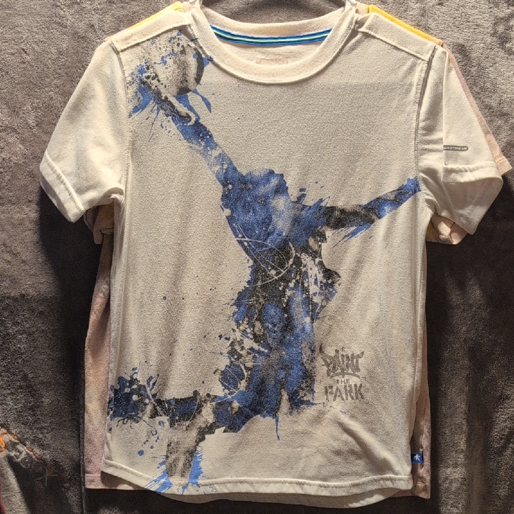 And1 Kids Graphic Tee - Blue and Cream
